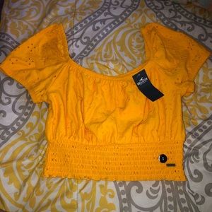 Hollister mustard yellow top